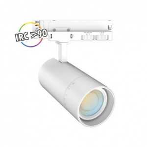 https://discount-led.fr/fr/ Spot LED sur Rail avec Adaptateur 3 allumages Blanc 25/30/35W FOCUS SLIM CCT Angle ajustable  137...
