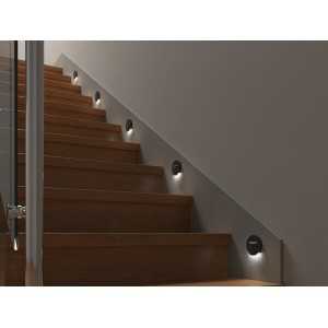 https://discount-led.fr/gb/ LED stairwell light ERINUS-LED R black 0.8W 12V 4000K  6,90 €  5,52 €    33335