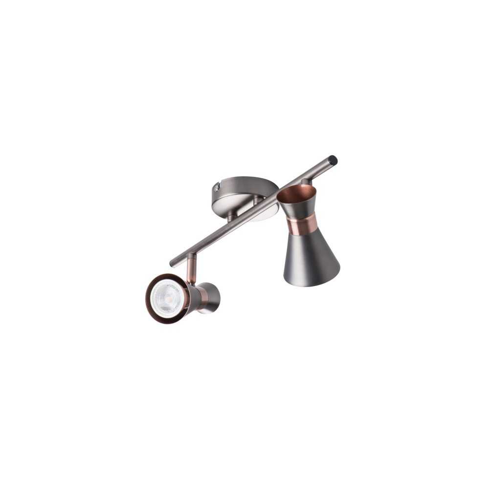 https://design-led.fr/gb/ MILENO silver / copper 2xGU10 wall and ceiling luminaire 29115 35,60 € 30,26 €
