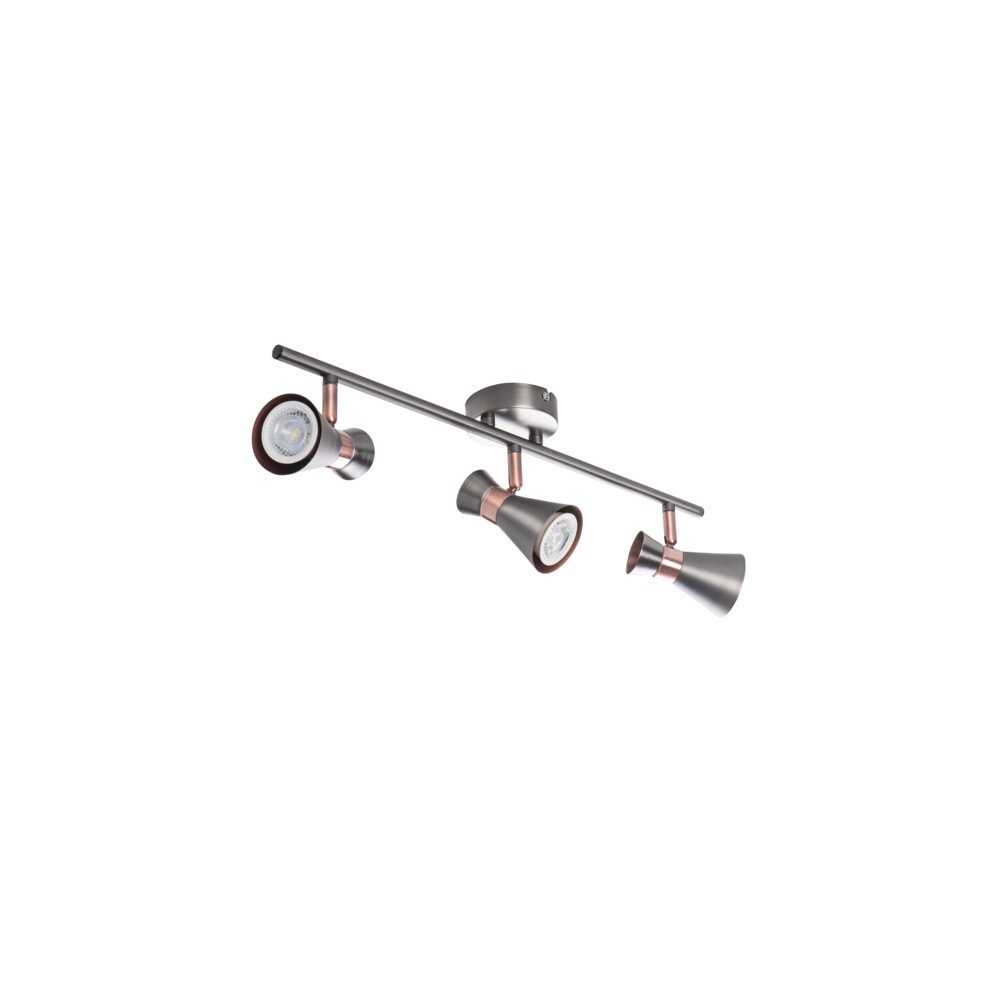 https://design-led.fr/fr/ Luminaire mural et plafonnier MILENO argent / cuivre 3xGU10 29117 49,90 € 42,41 €