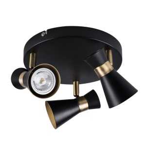 https://design-led.fr/nl/ Luminaire mural et plafonnier MILENO noir / or 3xGU10 29112 47,30 € 40,21 €