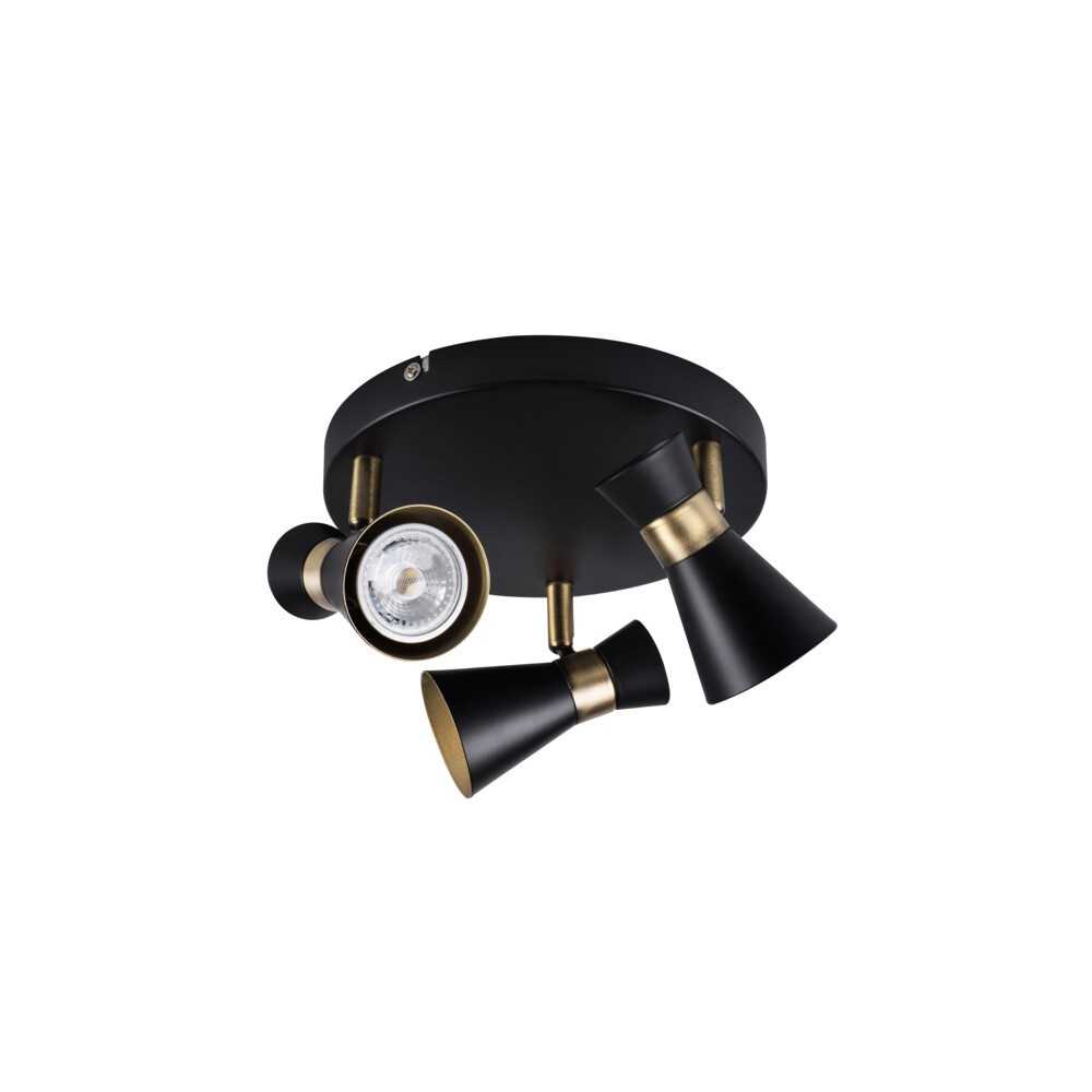 https://design-led.fr/gb/ Wall and ceiling luminaire MILENO black / gold 3xGU10 41,10 € 34,94 € 29112