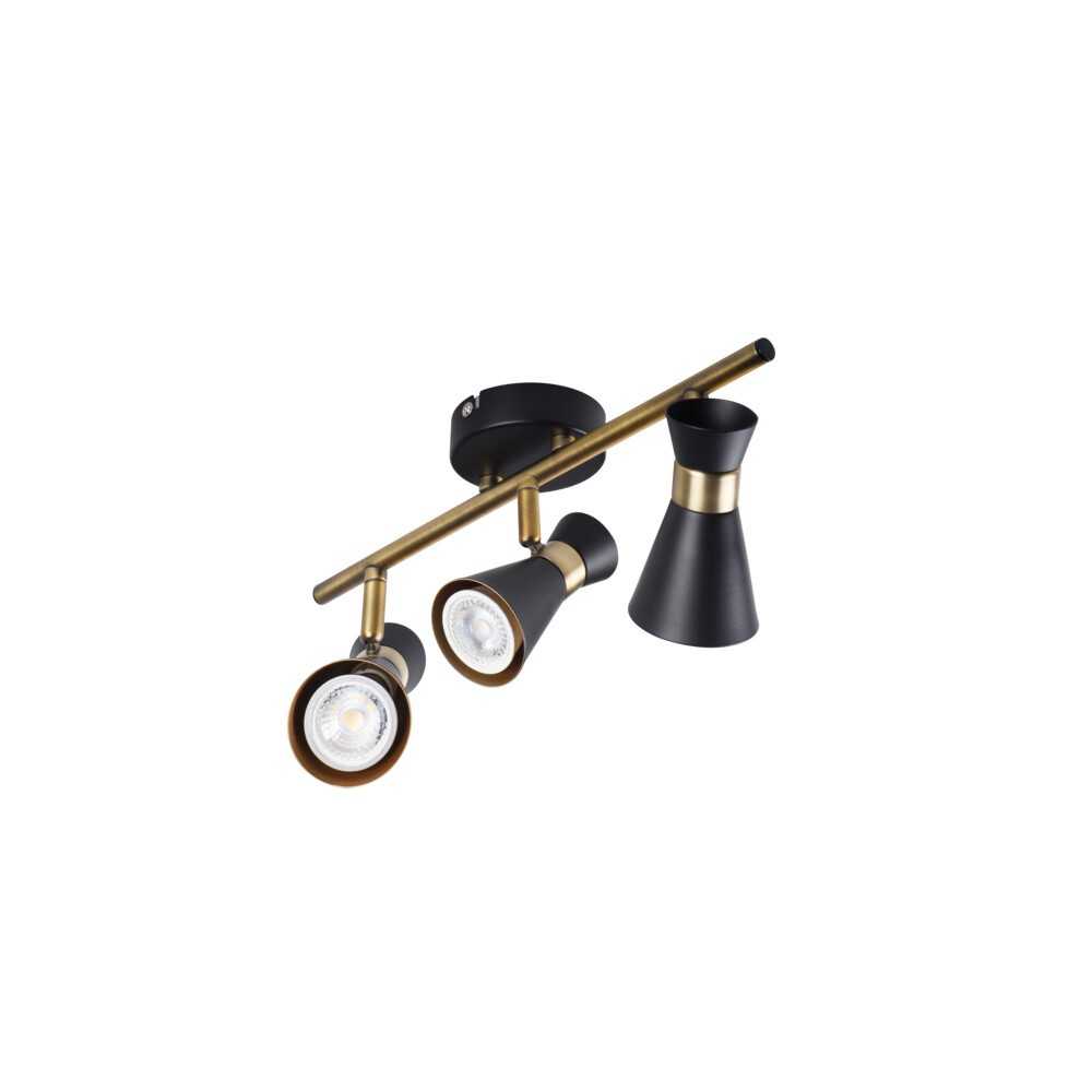 https://design-led.fr/pt/ Luminaire mural et plafonnier MILENO noir / or 3xGU10 29116 49,90 € 42,41 €