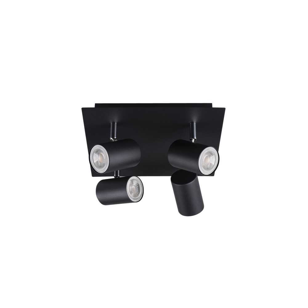 https://discount-led.fr/es/ Aplique de pared o techo EVALO 4xGU10 Negro  44,20 €  35,36 €    35697