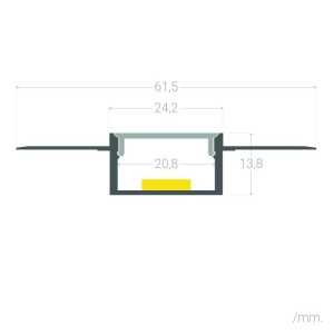 https://design-led.fr/it/ Profilo in alluminio PLACO da 2 metri e copertura traslucida 32,10 € 27,29 € C212303