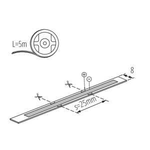 https://design-led.fr/fr/ Ruban LED LED STRIP COB 12V 8wm / 5m 40W 4000K IP20 33366 24,00 € 20,40 € 33366