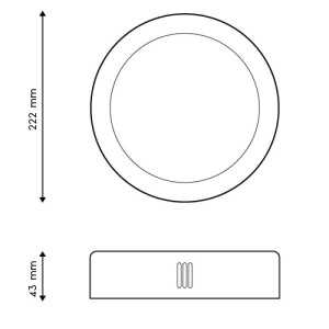 https://design-led.fr/de/ LED-Deckenlampe Anbau Rund Sensor Ø 222 18w 4500k LM5572 31,50 € 26,78 €