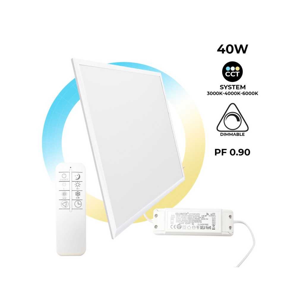 https://design-led.fr/fr/ Panneau Led cct dimmable avec télécommande 595 x 595 40W B5235-3CCT 70,80 € 60,18 €