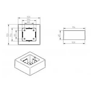 https://design-led.fr/nl/ Universele opbouwdoos voor bedradingsapparaten 92x92x42 mm 3,50 € 2,98 € C83