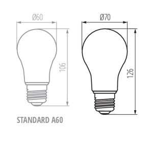 https://design-led.fr/fr/ Ampoule LED XLED A70 E27 Bulb Filament 18W 4000k 29649 8,50 € 7,22 €