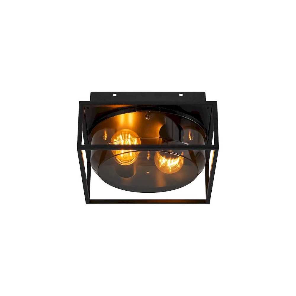 https://discount-led.fr/pt/ Luminária de teto Griffin Preto fumado 2xE27 IP44  79,90 €  63,92 €    2218126047