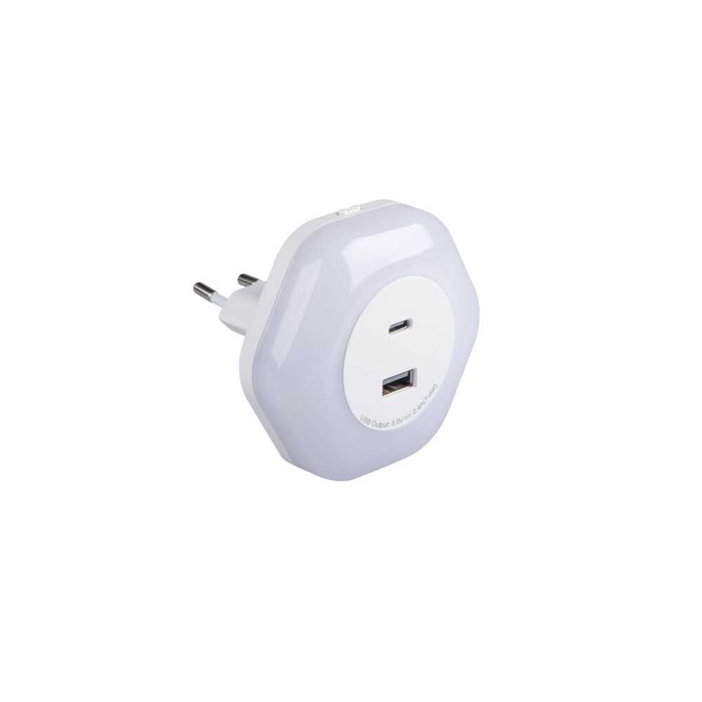 https://discount-led.fr/gb/ LED nightlight BOLA LED 2xUSB 15w 3000K white  16,90 €  13,52 €    37397