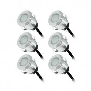 https://design-led.fr/es/ Kit de focos para terrazas 6X0,6W 12V 6000K TERRASSO con fuente de alimentación y cable 119,90 € 1...