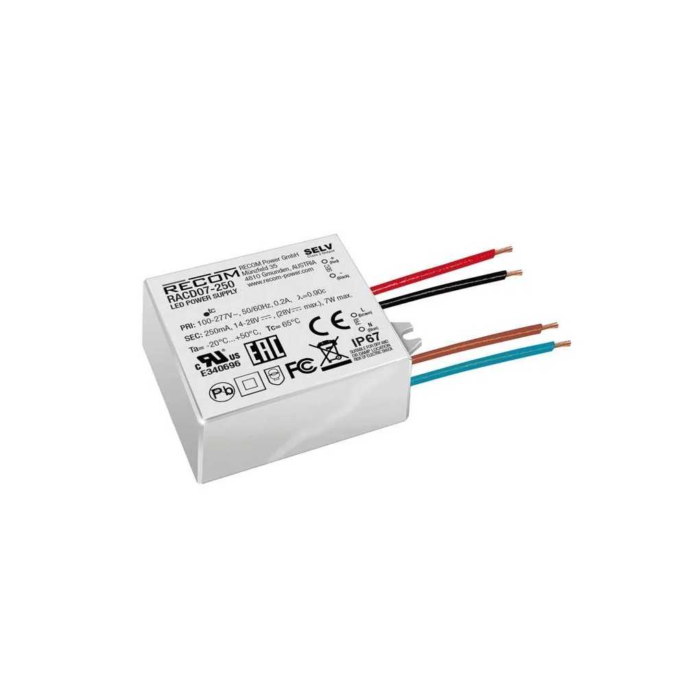 https://discount-led.fr/gb/ Driver LED 7W 14-28V 250mA  31,40 €  25,12 €    RACD07-250
