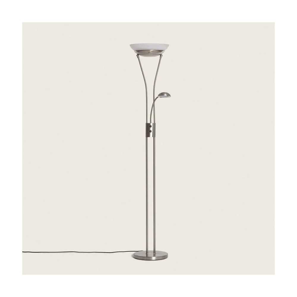 https://discount-led.fr/gb/ Floor lamp with reading Ethan silver metal  121,30 €  97,04 €    C213893