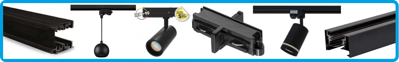 Lampes LED sur rail & accessoires.